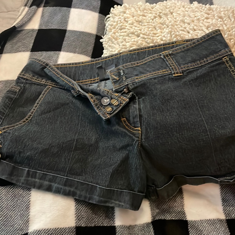 2 pair jean shorts. One by old navy one by bisou